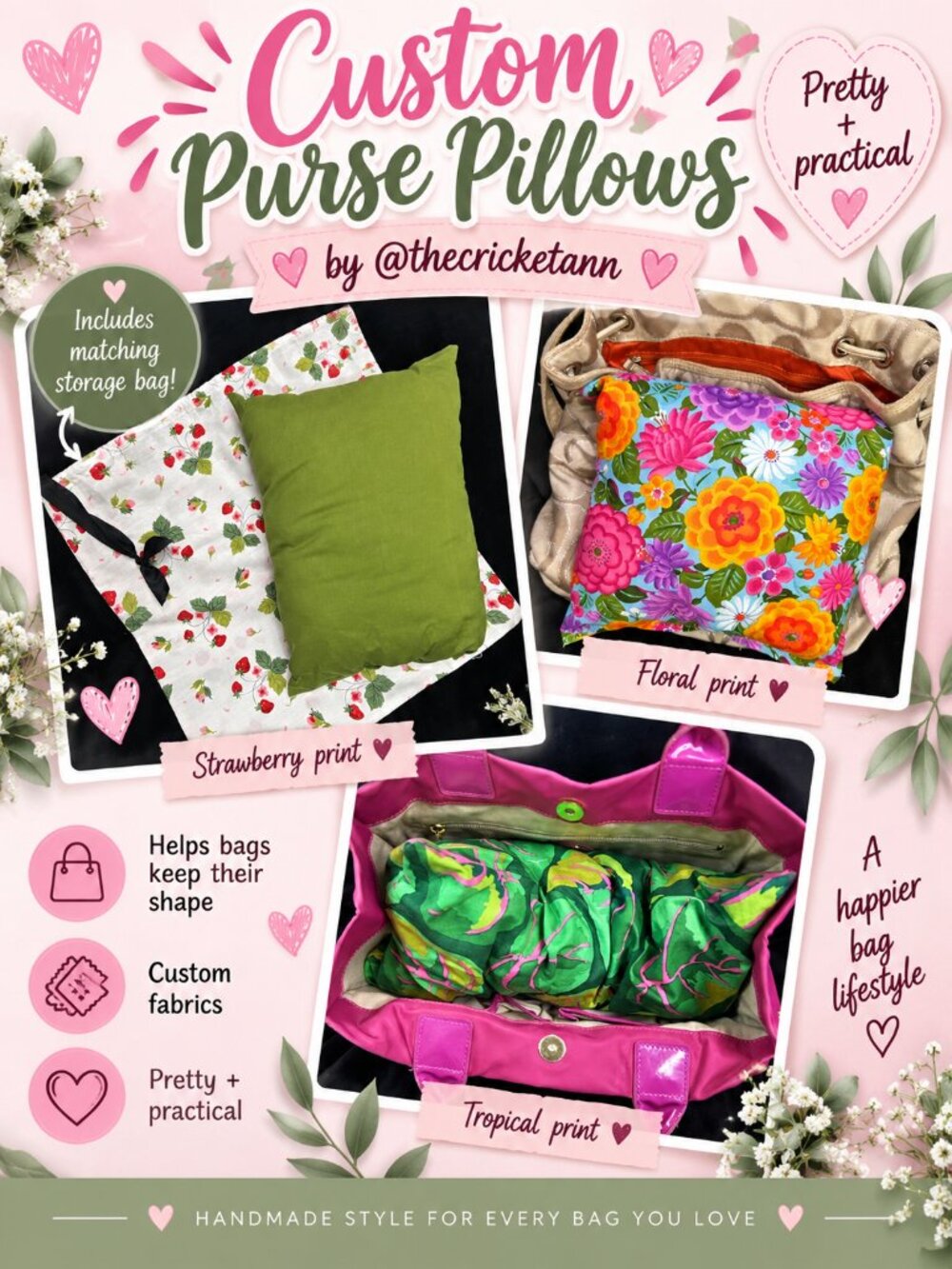 Custom Purse Pillows - Picture 1 of 1